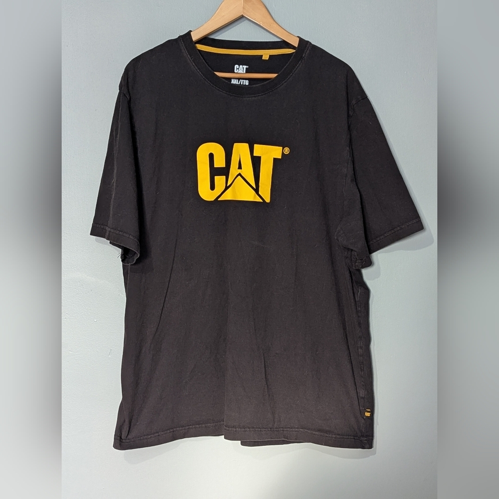 Cat Men's XXL Black Short Sleeve‎ Casual T-Shirt